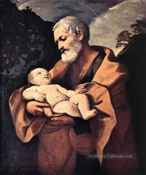 St Joseph Baroque Guido Reni Peinture à l'huile